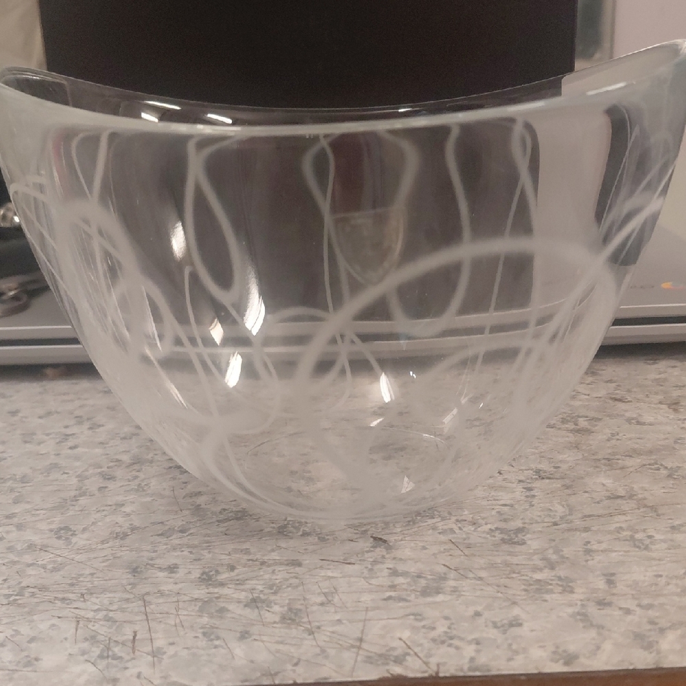 Orrefors Kostaboda Frosted Glass Bowl